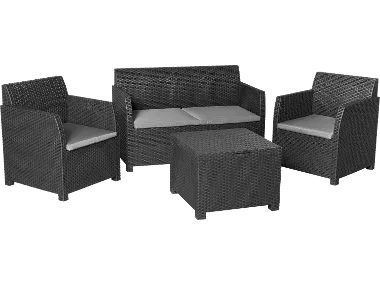 LIVARNO® Conjunto lounge de 4 piezas