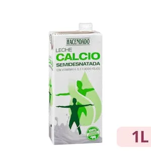 Leche semidesnatada calcio Hacendado