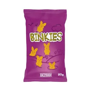 Snack frito Binkies sabor queso Hacendado