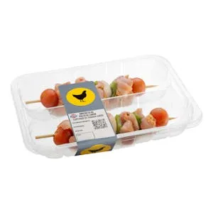 Brochetas de pollo al limón con varilla