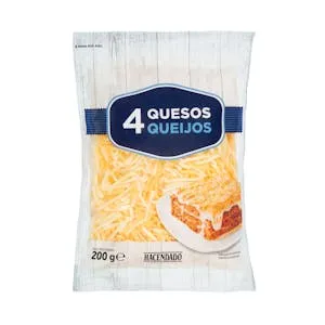 Queso rallado 4 quesos Hacendado