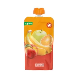 Bolsita puré fruta variada Hacendado +6 meses