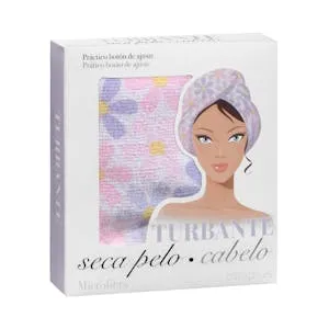 Toalla turbante seca pelo microfibra Deliplus