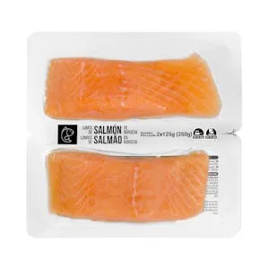 Lomos de salmón sin piel Hacendado congelado