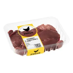 Hígados y corazones de pollo