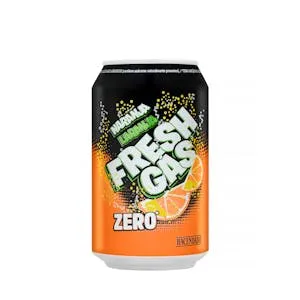 Refresco de naranja Hacendado zero fresh gas
