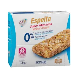 Barritas de espelta Hacendado sabor manzana