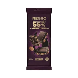 Chocolate negro 55% cacao Hacendado con almendras