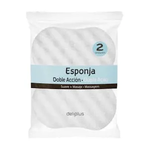 Esponja de baño doble acción suave masaje Deliplus