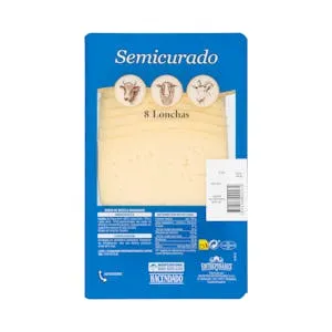 Queso lonchas semicurado mezcla Hacendado