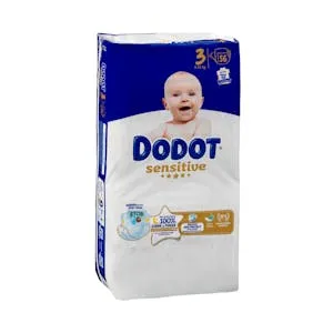 Pañales bebé talla 3 Dodot Sensitive de 6-10 kg