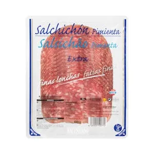 Salchichón extra pimienta Hacendado finas lonchas