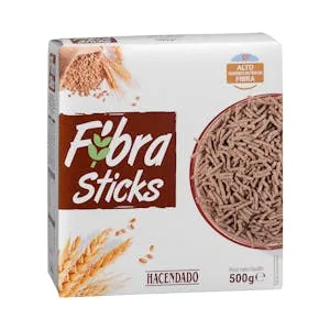Cereales con salvado de trigo Fibra Sticks Hacendado