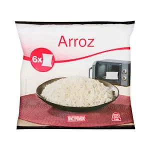 Arroz para microondas Hacendado ultracongelado
