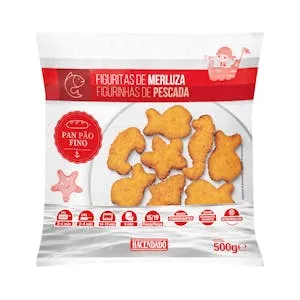 Figuritas de merluza empanadas Hacendado ultracongeladas