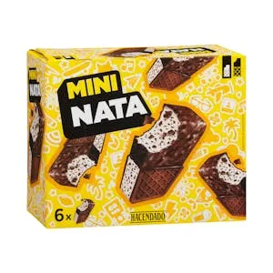 Mini helado sándwich sabor nata Hacendado