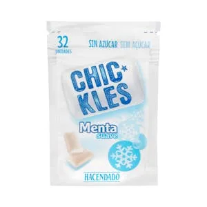 Chicles gragea menta suave sin azúcar Hacendado