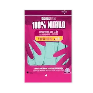 Guantes 100% nitrilo Bosque Verde talla pequeña