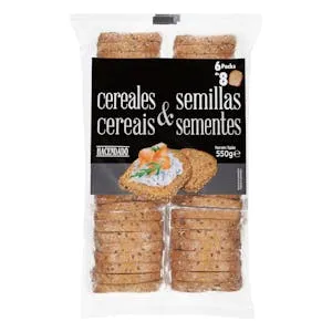 Pan tostado cereales y semillas Hacendado