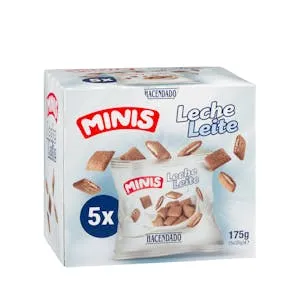 Mini cereales rellenos de leche Hacendado