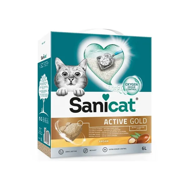 Sanicat Active Gold arena aglomerante para gatos 6 L