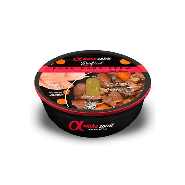 ALPHA SPIRIT Estofado de Oreja de Cerdo para Perros tarrina 280 gr