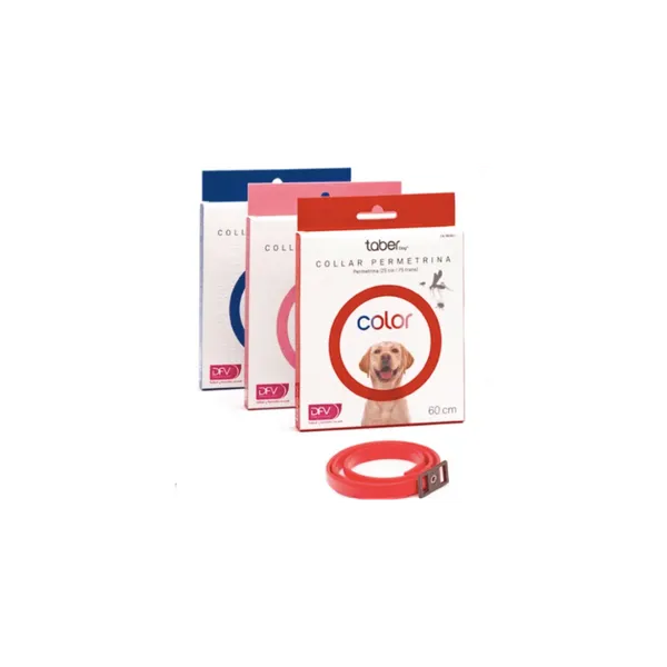 TABERDOG 60 cm collar Permetrina de colores perros MEDIANOS