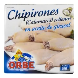 Chipirones rellenos en aceite de girasol Orbe 266 g