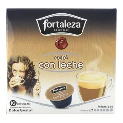 Cápsulas café con leche Fortaleza compatibles con Dolce Gusto 10 ud