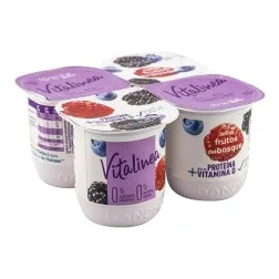 Yogur Danone Vitalinea 0% frutos del bosque 4x120 g