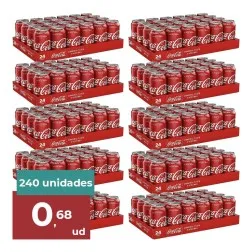 Coca Cola Original 33 cl 10 packs 24 latas-Importación