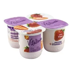Yogur Danone Vitalinea 0% fresa 4x120 g