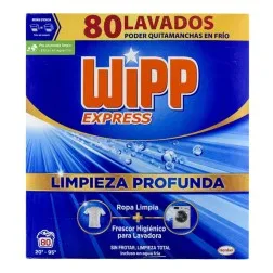Detergente en polvo Wipp Express Limpieza Profunda 80 lavados