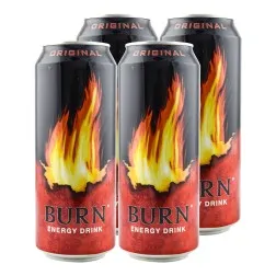 Bebida energética Burn Original 50 cl pack 4 latas