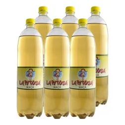 Refresco de manzana con gas La Pitusa 1.5 litros pack 6 botellas