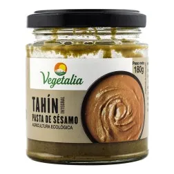 Tahín pasta de sésamo integral ecológica vegana Vegetalia 180 g