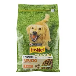 Pienso para perros adultos con aves y verduras Friskies 5 Promesas saco 1.5 kg