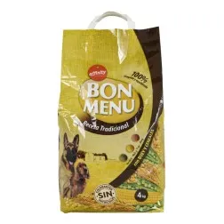 Pienso para perros adultos con buey y cereales Bon Menu Receta Tradicional saco 4 kg