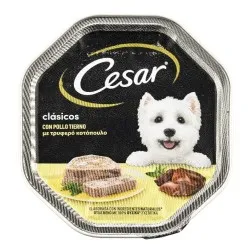 Comida húmeda para perros con pollo tierno Cesar Clásicos tarrina 150 g