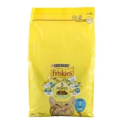 Pienso para gatos adultos de atún con verduras Friskies 5 Promesas saco 1.5 kg