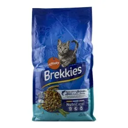 Pienso para gatos adultos sabor salmón atún verduras y cereales Brekkies saco 1.5 kg