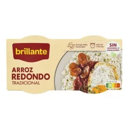 Arroz redondo tradicional cocido Brillante pack 2x125 g