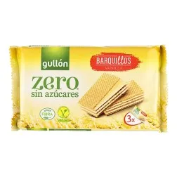 Barquillos rellenos de vainilla sin azúcar Gullón Zero 180 g