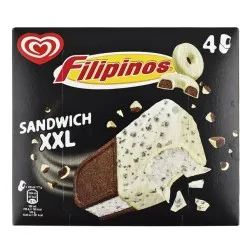 Sandwich de helado Filipinos XXL caja 4 ud 520 ml