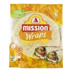 Wraps de espelta y avena Mission 6 ud paquete 370 g
