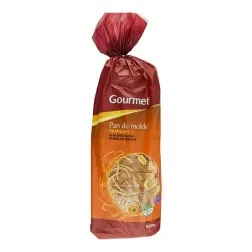 Pan de molde blanco con corteza sin azúcares añadidos familiar Gourmet paquete 820 g