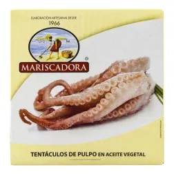 Tentáculos de pulpo en aceite vegetal Mariscadora lata 270 g