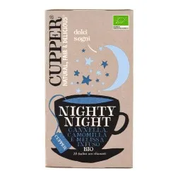 Infusión sabor naranja, canela, manzanilla y melisa ecológica BIO Cupper Dulces Sueños 20 bolsitas caja 40 g