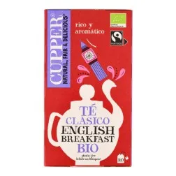 Té negro ecológico BIO Cupper English Breakfast 20 bolsitas caja 44 g