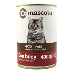 Comida húmeda para gatos con buey Comascota 400 g